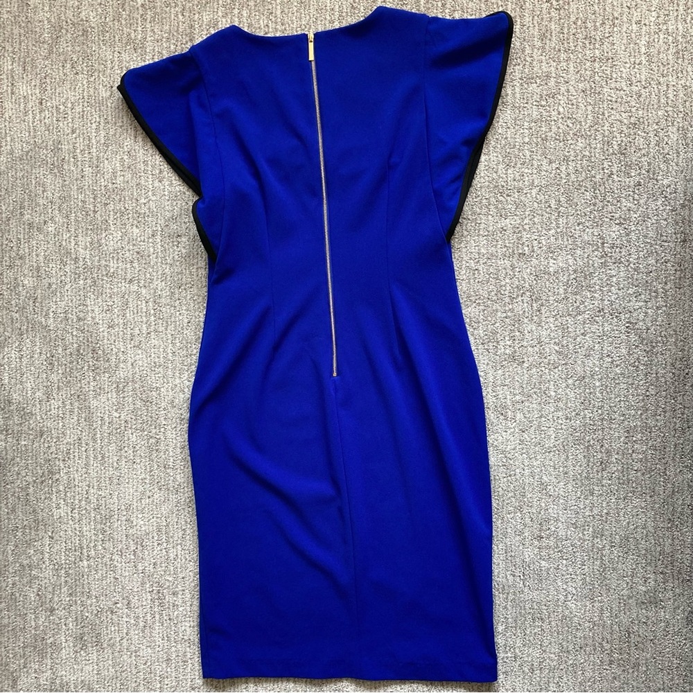 Blue Calvin Klein short sleeve sheath dress. Size 10 - Picture 4 of 4